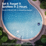 Seauto Cordless Robotic Pool Vacuum with Track Drive & Sonar Navigation, 180W Brushless Motor, Wall Climbing, 150-Min Runtime.