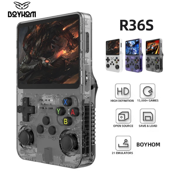 R36S Retro Handheld Game Console – 3.5" IPS Screen, 128GB Portable Linux Player