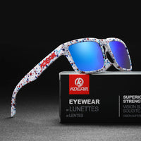 KDEAM 2022 Square Men's Polarized Sunglasses Outdoors Lifestyle Coating Sun Glasses New Matching Colors With Box