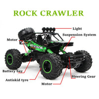 ZWN 4WD RC Car - 1:12/1:16 Scale, LED Lights, 2.4G Remote Control, Off-Road Buggy