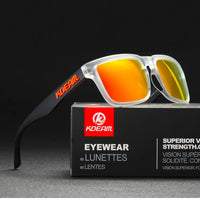 KDEAM 2022 Square Men's Polarized Sunglasses Outdoors Lifestyle Coating Sun Glasses New Matching Colors With Box