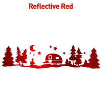 Large star forest vinyl Car stickers suitable for RV Decor mountain, Camping RV, tree moon Auto Sticker