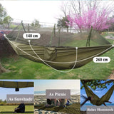 2-Person Camping Hammock with Mosquito Net – Durable Parachute Fabric Sleep Swing for Outdoors