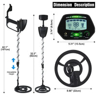 Professional MD-4090 Metal Detector - High Accuracy LCD Display