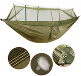 2-Person Camping Hammock with Mosquito Net – Durable Parachute Fabric Sleep Swing for Outdoors