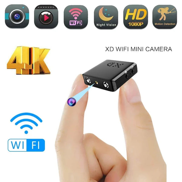 4K Full HD 1080P Mini ip Cam XD WiFi Night Vision Camera IR-CUT Motion Detection Security Camcorder HD Video Recorder Jack's Clearance