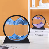 3D Moving Sand Art Picture Glass Craft Deep Sea Sand scape In Motion Display Flowing Sand Frame Sand Flowing Painting Gifts