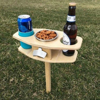 1x Outdoor Wine Table Portable Picnic Table Wine Glass Racks Collapsible Racks Outdoor Tables Outdoor Furniture For Garden Beach
