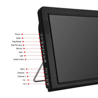 LEADSTAR Rechargeable 12 Inch Portable Mini Tv With DVBT2/H265/Hevc Dolby Ac3 1280*800 TF Card For Home/Car With Car charger