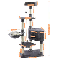 Cat Tower Condo for Large Cats - Multi-Level Entertainment & Scratching Perch