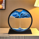 3D Moving Sand Art Picture Glass Craft Deep Sea Sand scape In Motion Display Flowing Sand Frame Sand Flowing Painting Gifts