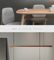 Nordic Wood Pendant Lights LED Modern Hanging Lamps for Dining Living Room Kitchen Office Shop Long Strip Celling Lamp