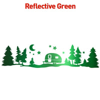 Large star forest vinyl Car stickers suitable for RV Decor mountain, Camping RV, tree moon Auto Sticker