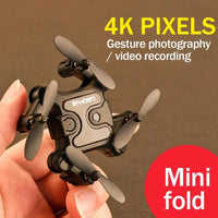 Mini Drone 4K Professional HD Camera High Hold Mode RC Helicopter Kid helicopter RC RTF Quadopter Foldable Quadrocopter WiFi - Jack's Clearance
