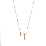 Tiny Heart Dainty Initial Necklace - Gold/Silver Color - Letter Name Choker Necklace for Women - Pendant Jewelry Gift