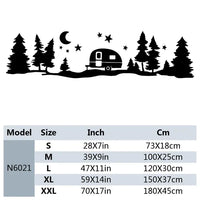 Large star forest vinyl Car stickers suitable for RV Decor mountain, Camping RV, tree moon Auto Sticker