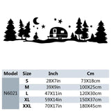Large star forest vinyl Car stickers suitable for RV Decor mountain, Camping RV, tree moon Auto Sticker