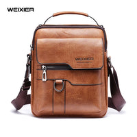 WEIXIER Men Crossbody Bag Shoulder Bags Vintage Men Handbags Large Capacity PU Leather Bag For Man Messenger Bags Tote Bag - Jack's Clearance