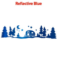Large star forest vinyl Car stickers suitable for RV Decor mountain, Camping RV, tree moon Auto Sticker