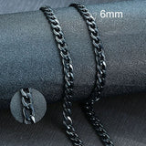 Vnox Men's Cuban Link Chain Necklace Stainless Steel Black Gold Color Male Choker colar Jewelry Gifts for Him Jack's Clearance