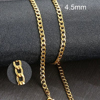 Vnox Men's Cuban Link Chain Necklace Stainless Steel Black Gold Color Male Choker colar Jewelry Gifts for Him Jack's Clearance