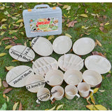 VILEAD 24 pcs Picnic Dishes Set Portable Outdoor Tableware Camping BBQ Travel Food Grade PP Reusable Picnic Camping Tableware