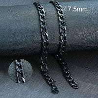Vnox Men's Cuban Link Chain Necklace Stainless Steel Black Gold Color Male Choker colar Jewelry Gifts for Him Jack's Clearance