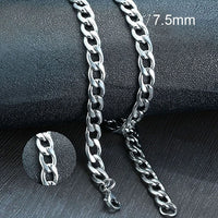 Vnox Men's Cuban Link Chain Necklace Stainless Steel Black Gold Color Male Choker colar Jewelry Gifts for Him Jack's Clearance