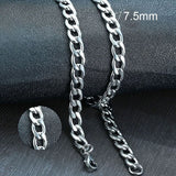 Vnox Men's Cuban Link Chain Necklace Stainless Steel Black Gold Color Male Choker colar Jewelry Gifts for Him Jack's Clearance