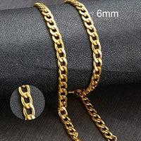 Vnox Men's Cuban Link Chain Necklace Stainless Steel Black Gold Color Male Choker colar Jewelry Gifts for Him Jack's Clearance