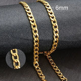 Vnox Men's Cuban Link Chain Necklace Stainless Steel Black Gold Color Male Choker colar Jewelry Gifts for Him Jack's Clearance