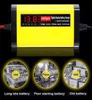 12V 2A Smart Lead Acid Battery Charger Lcd Display 110V 220V For 5AH 7AH 12AH 20AH Motorcycle Toy Car Charge EU US Plug