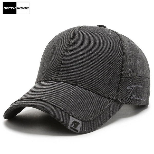 NORTHWOOD High-Quality Solid Cotton Baseball Cap – Men’s Outdoor Trucker Hat