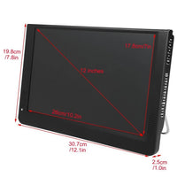 LEADSTAR Rechargeable 12 Inch Portable Mini Tv With DVBT2/H265/Hevc Dolby Ac3 1280*800 TF Card For Home/Car With Car charger