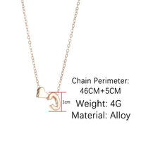 Tiny Heart Dainty Initial Necklace - Gold/Silver Color - Letter Name Choker Necklace for Women - Pendant Jewelry Gift