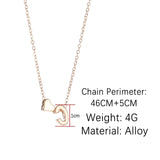 Tiny Heart Dainty Initial Necklace - Gold/Silver Color - Letter Name Choker Necklace for Women - Pendant Jewelry Gift