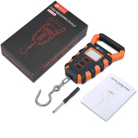 50KG Digital Scale with Ruler Portable Travel Luggage Weighing Scale Digital Fishing Scale Kitchen Food Scale