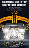 Super Bright 5 LED Head Flashlight USB Rechargeable HeadLamp Outdoor Powerful Waterproof Camping Fishing Adventure Head Lantern