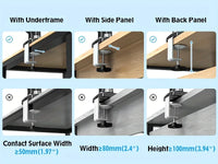 Monitor Stand for 13-32 inches Screens, Dual Monitor Mount Gas Spring, Dual Monitor Arm Full Motion Adjustable