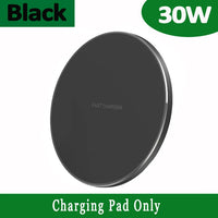 FDGAO 30W Wireless Charger - USB C Fast Charging Pad - Quick Charge QC 3.0 - For iPhone 14/13/12/11 XS XR X 8 - Samsung S22 S21 S20