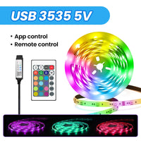 RGB LED Strip Lights 5050 – 1M-30M Color Changing with Music Sync (16 Million Colors)