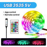 RGB LED Strip Lights 5050 – 1M-30M Color Changing with Music Sync (16 Million Colors)