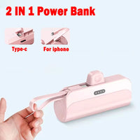 10000mAh Mini Portable Power Bank External Battery Plug Play Power Bank Type C Fast Effective Charger For iPhone Samsung Huawei