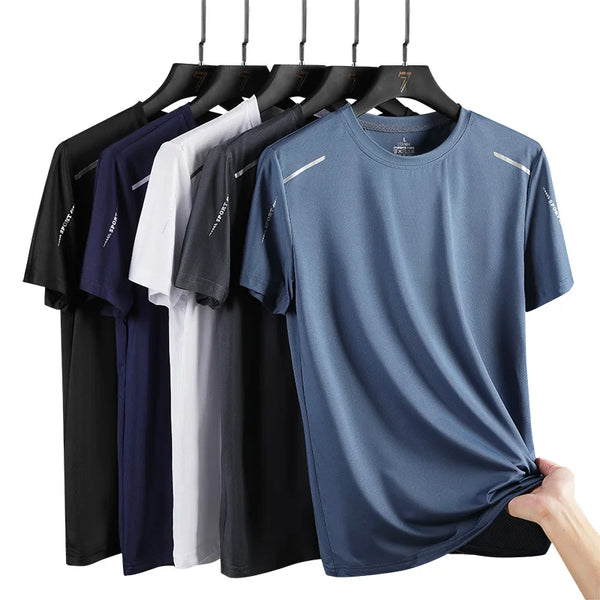 CHRLCK Men’s Quick-Dry Running T-Shirt – Breathable, Soft & Elastic Outdoor Sports Tee