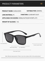 2024 New Men's Business Polarized Sunglasses Square Frame Fashion Sunglasses Outdoor Fishing Driving