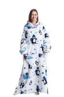 Oversized Wearable Blanket Cozy Warm Hoodie for Adults Soft Sweatshirt for Gifts One Size Fits All
