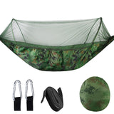 Automatic Quick-opening Mosquito Net Hammock Outdoor Camping Pole Hammock swing  Anti-rollover Nylon Rocking Chair 260x140cm Jack's Clearance