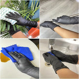 Black Nitrile Disposable Gloves – Thickened, Waterproof, Multipack (20/50/100 pcs)