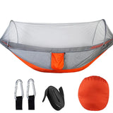 Automatic Quick-opening Mosquito Net Hammock Outdoor Camping Pole Hammock swing  Anti-rollover Nylon Rocking Chair 260x140cm Jack's Clearance