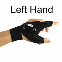 Night Light Waterproof Fishing Gloves with LED Flashlight Rescue Tools Outdoor Gear Cycling Practical Durable Fingerless Gloves Jack's Clearance
